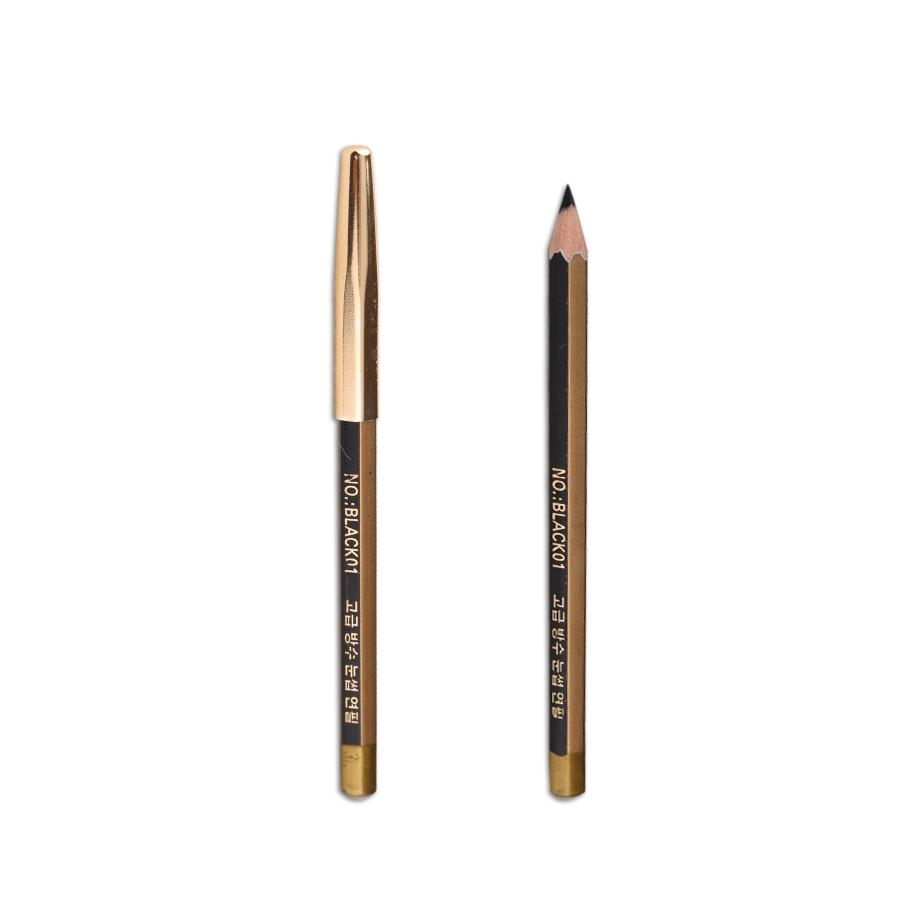 NO BLACK 01 EYELINER PENCIL,HEX.SHAPE,METAL CAP